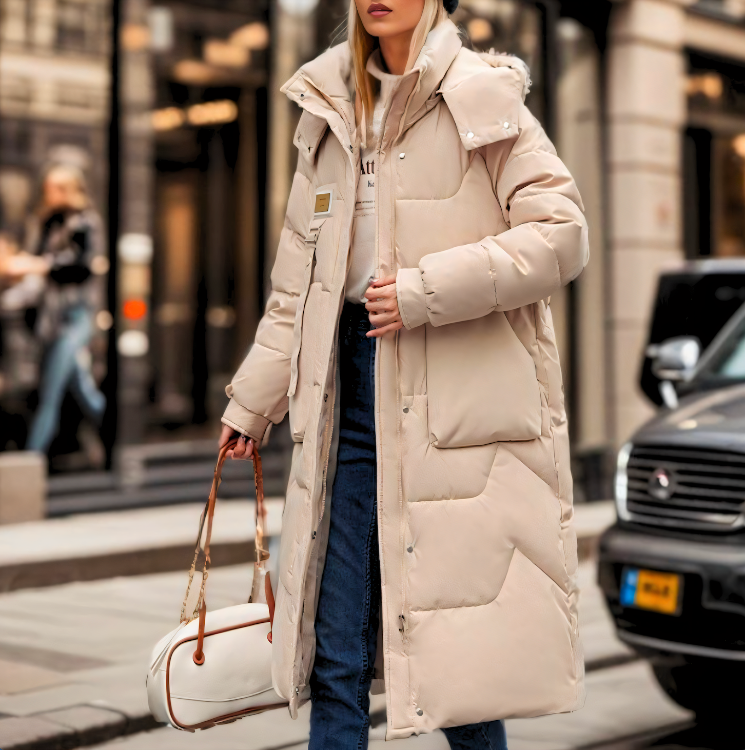 Damen - Wintermantel - Langer bauschiger - Warm & Stylisch - Perfekter Schutz für kalte Tage