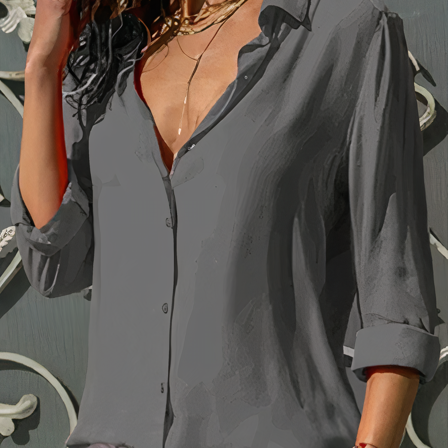 Damen - Bluse - Chiffon - Eleganter & Anmutiger Stil - Vielseitig für jeden Anlass