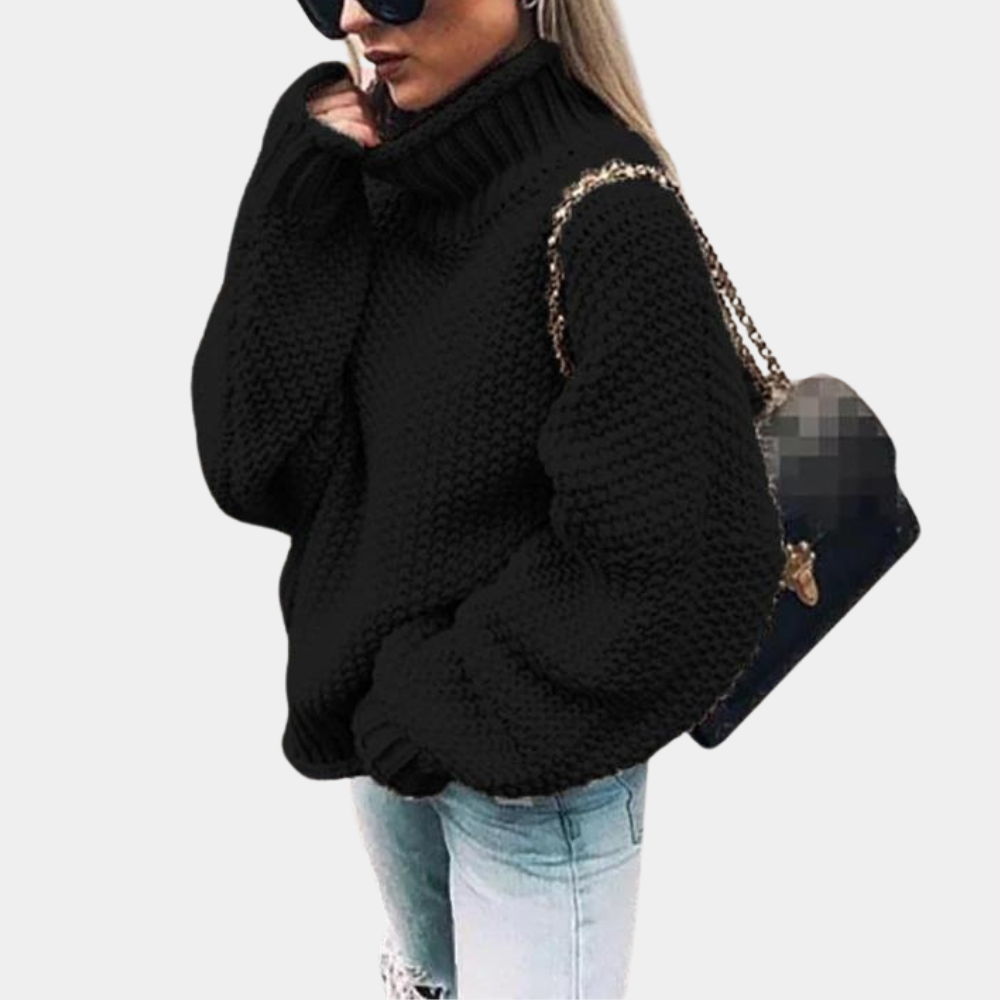 Damen - Warmer pullover aus strick - Atmungsaktivem material - Rollkragen - Bequeme und stylische Wintermode