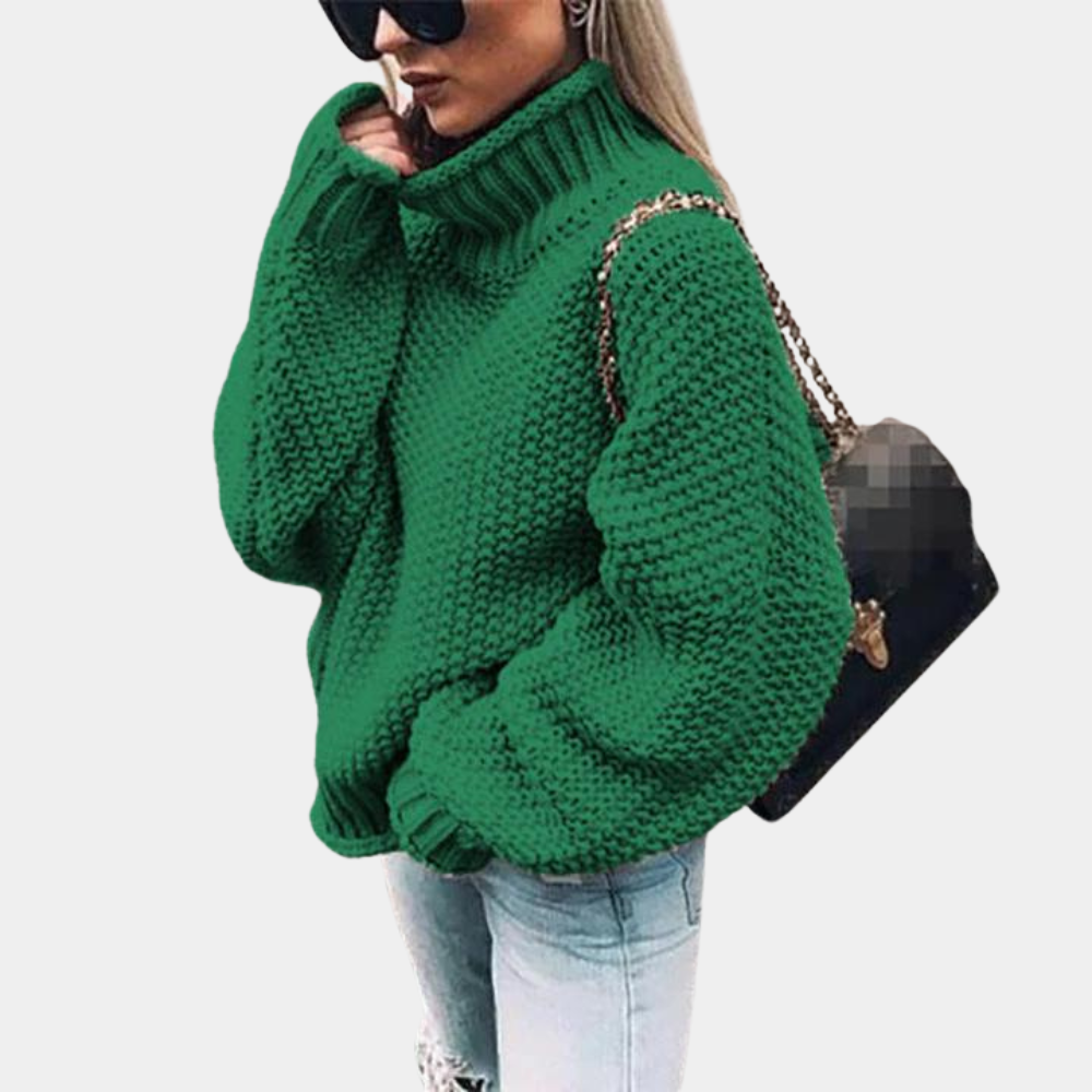 Damen - Warmer pullover aus strick - Atmungsaktivem material - Rollkragen - Bequeme und stylische Wintermode
