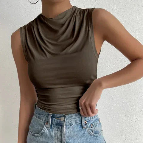 Damen - Ärmellose Bluse - Stylische Lässige Sommermode - Trendige Freizeitoberteile
