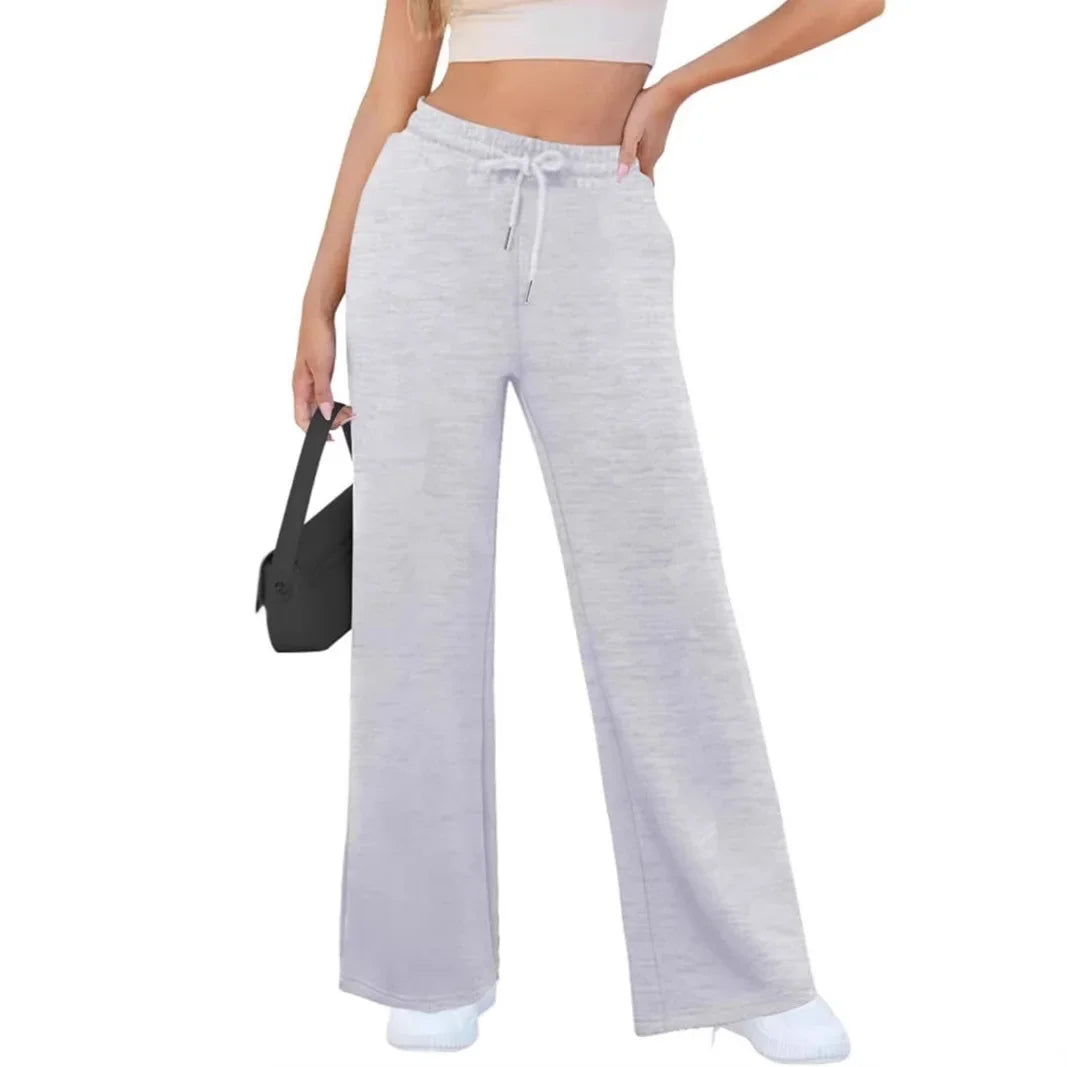 Damen - Hohe Taille Jogginghose - Weichem Material - Bequeme Passform - Ideal für Freizeit und Sport