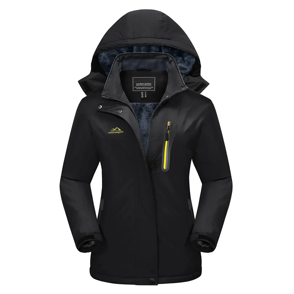 Damen - Schneeski Jacke - Stylisch mit Kapuze - Wasserabweisend & Warm für Outdoor-Abenteuer