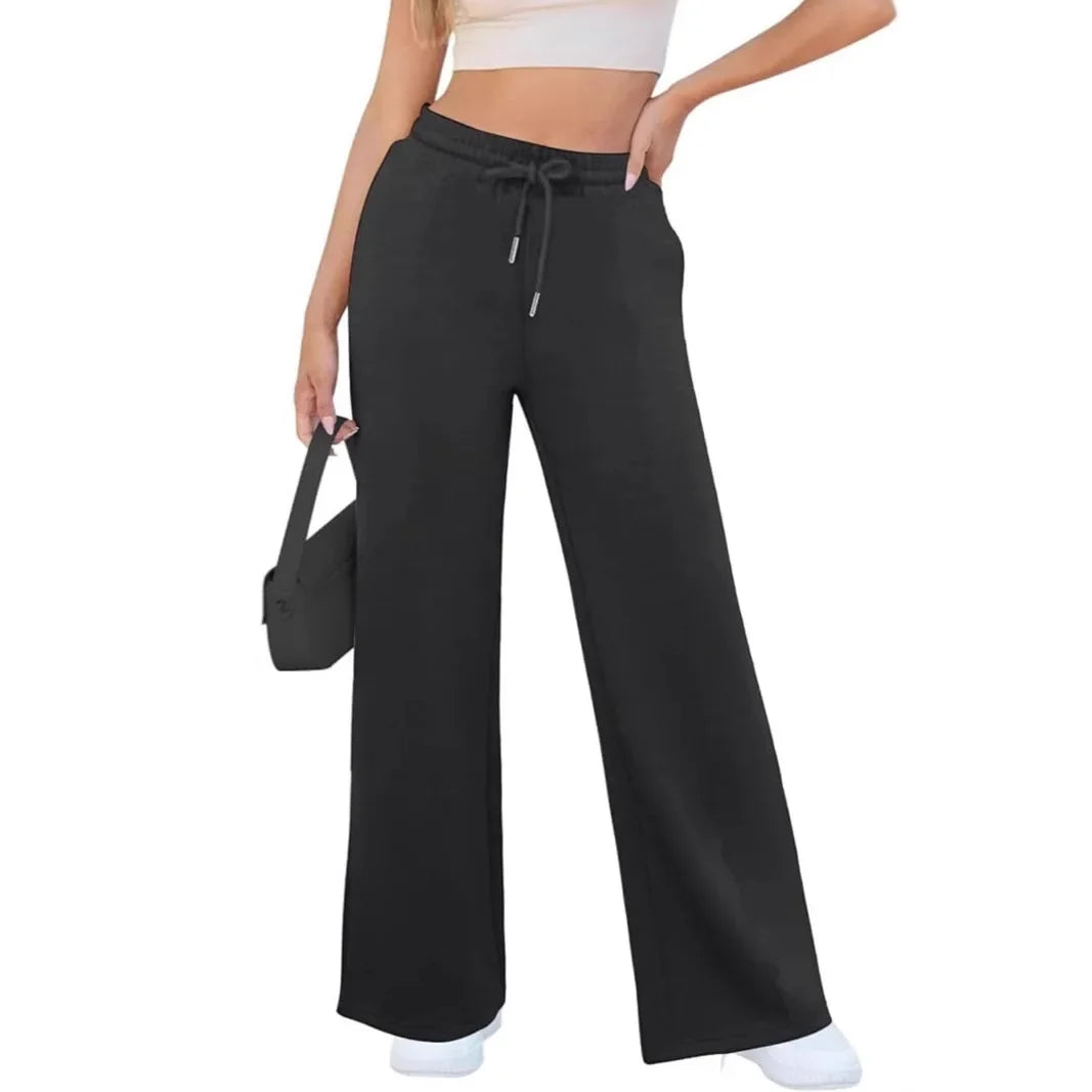 Damen - Hohe Taille Jogginghose - Weichem Material - Bequeme Passform - Ideal für Freizeit und Sport