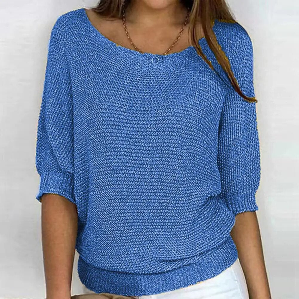 Damen - Strickpullover - Atmungsaktivem Material - Rundhalsausschnitt - Stylischer Pullover für jede Gelegenheit