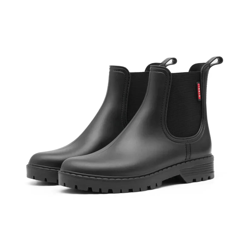 Damen - Chelsea Regenstiefel - Wasserdicht & rutschfest - Stilvolle Gummistiefel für nasses Wetter