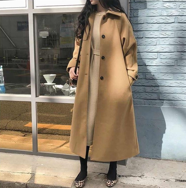 Damen - Langer warmer Trenchcoat - Klassischer Stil - Elegante und zeitlose mode