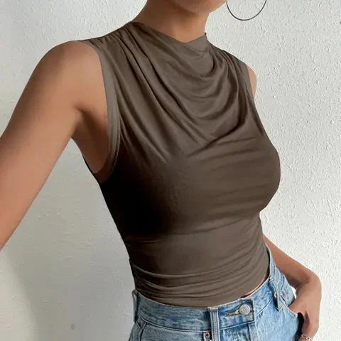 Damen - Ärmellose Bluse - Stylische Lässige Sommermode - Trendige Freizeitoberteile
