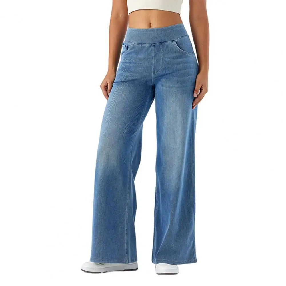 Damen - Weite Jeans - Baumwollmischung - Lockere Schnitt - Trendiger für jeden Tag