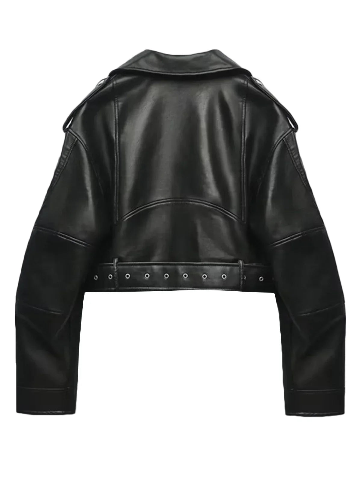 Damen - Klassische Bikerjacke - Hochwertiges Material - Lässiger Stil für jeden Anlass