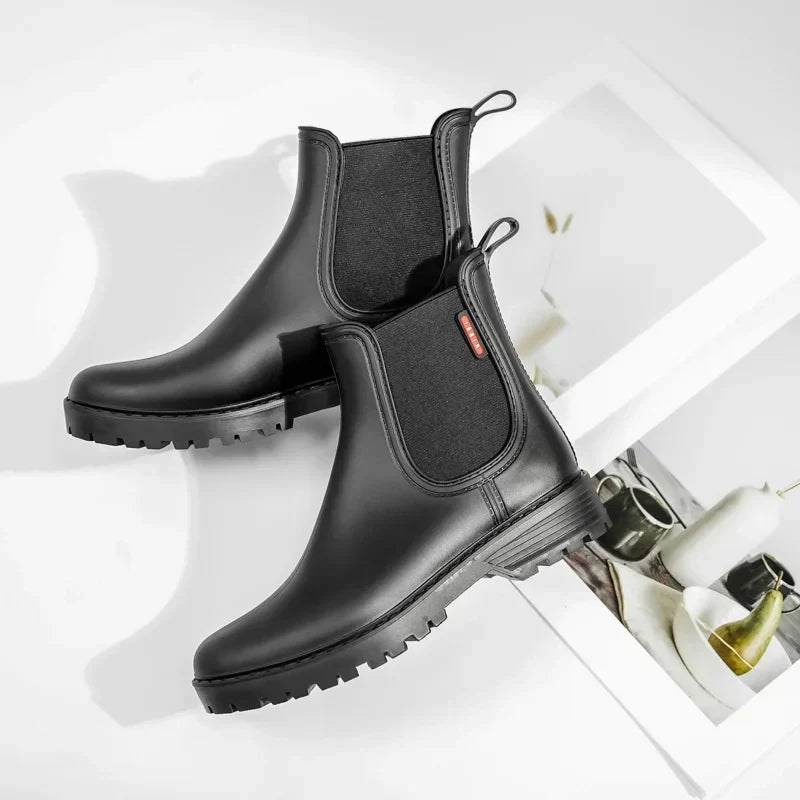 Damen - Chelsea Regenstiefel - Wasserdicht & rutschfest - Stilvolle Gummistiefel für nasses Wetter