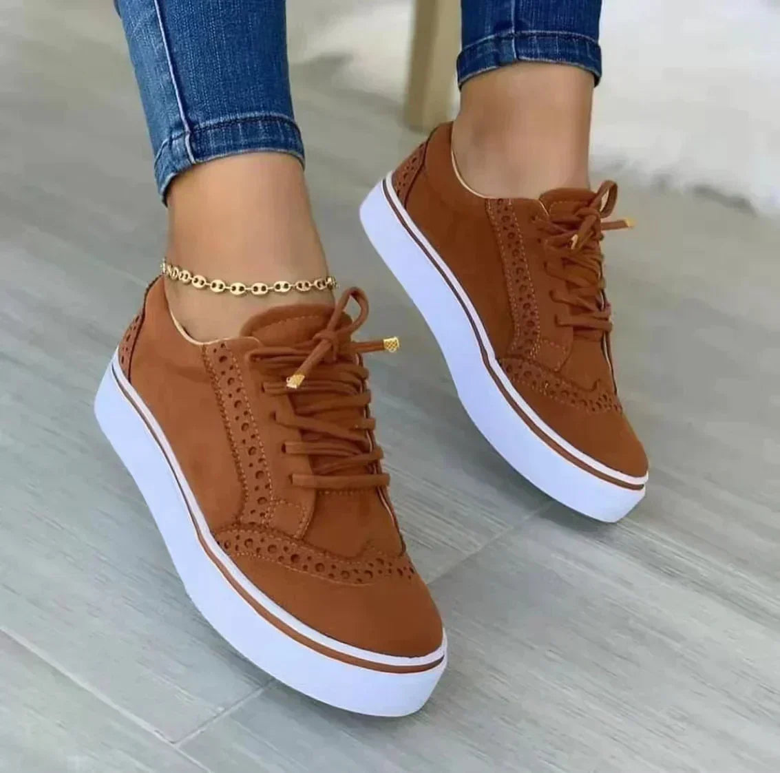 Damen - Bequeme Laufschuhe - Hochwertigem leder - Leicht, Atmungsaktiv & Ideal für Fitness im Alltag