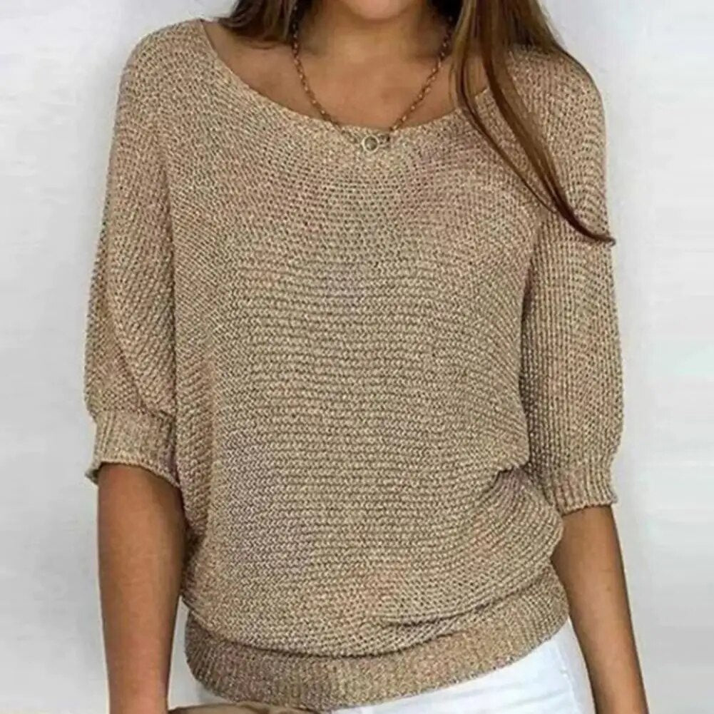 Damen - Strickpullover - Atmungsaktivem Material - Rundhalsausschnitt - Stylischer Pullover für jede Gelegenheit
