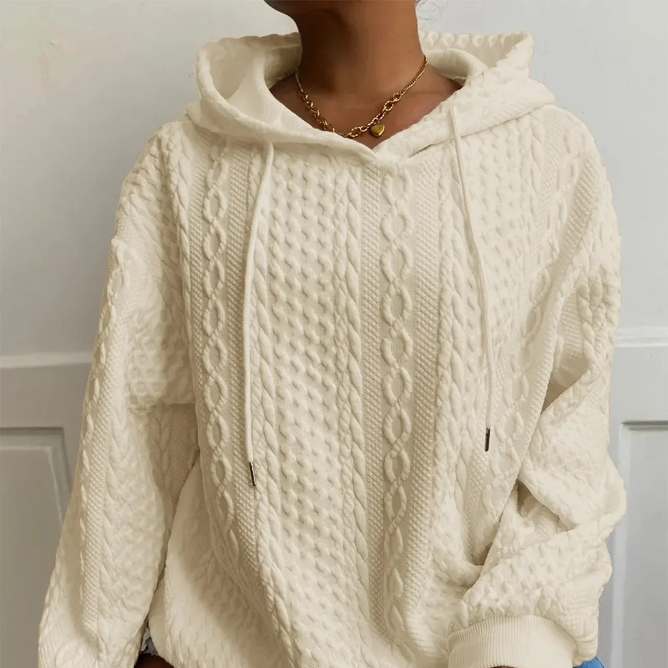 Damen - Winter Sweatshirt - Kapuze - Bequemer Langarm Stil - Perfekt für kalte Tage