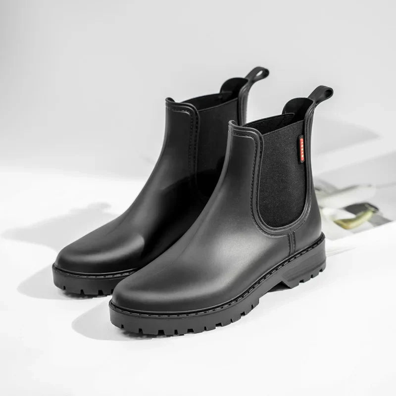 Damen - Chelsea Regenstiefel - Wasserdicht & rutschfest - Stilvolle Gummistiefel für nasses Wetter