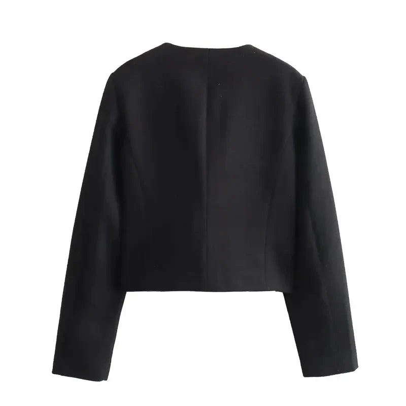 Damen - Bomberjacke - Gekürzte - Rundhalsausschnitt - Stylische Alltagsjacke für jeden Anlass