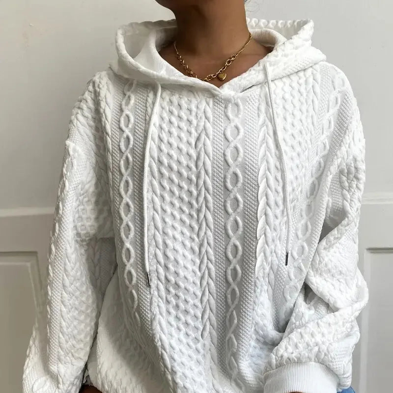 Damen - Winter Sweatshirt - Kapuze - Bequemer Langarm Stil - Perfekt für kalte Tage
