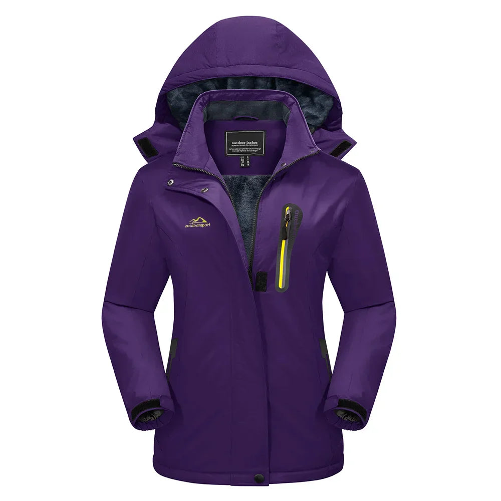 Damen - Schneeski Jacke - Stylisch mit Kapuze - Wasserabweisend & Warm für Outdoor-Abenteuer