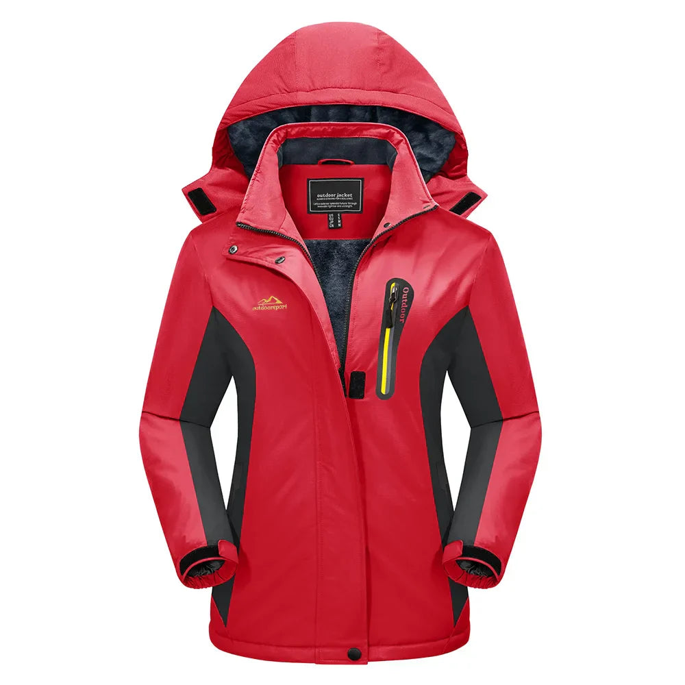 Damen - Schneeski Jacke - Stylisch mit Kapuze - Wasserabweisend & Warm für Outdoor-Abenteuer
