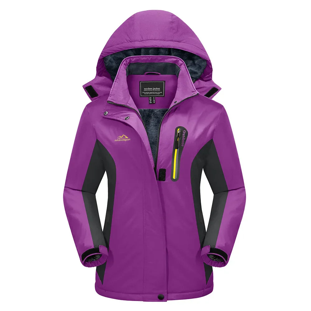 Damen - Schneeski Jacke - Stylisch mit Kapuze - Wasserabweisend & Warm für Outdoor-Abenteuer