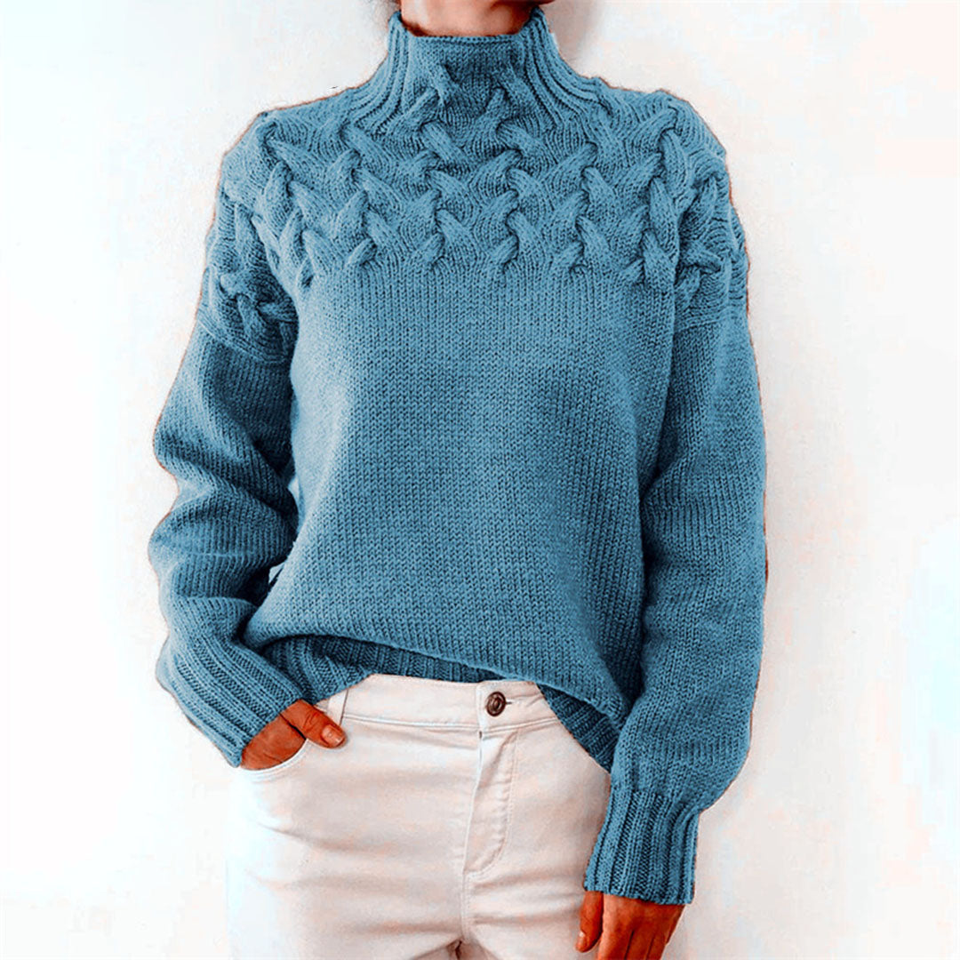 Damen - Winter-Strickpullover - Hochwertiger Wolle - Gemütlicher Rollkragenpulli - Perfekt für kalte Tage