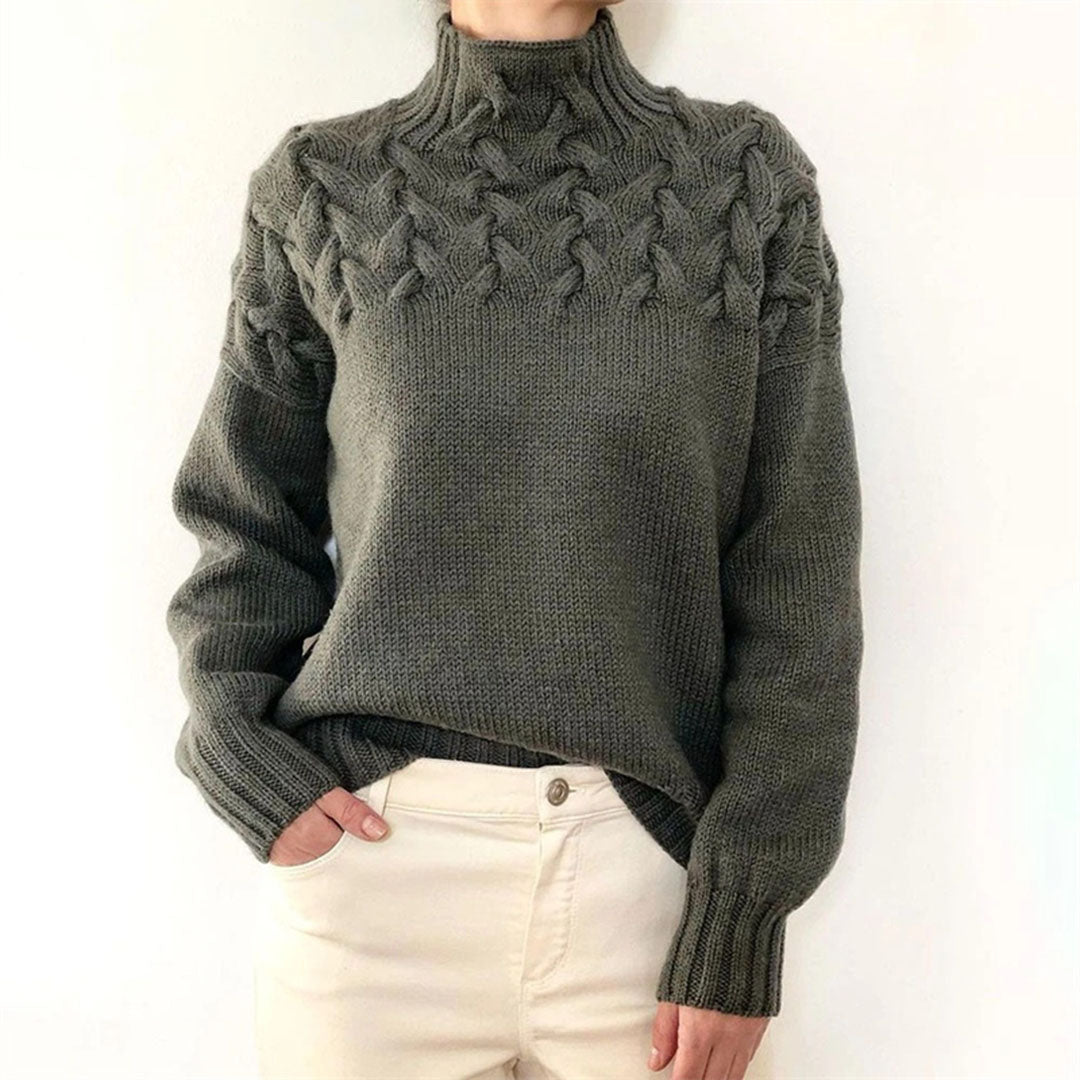 Damen - Winter-Strickpullover - Hochwertiger Wolle - Gemütlicher Rollkragenpulli - Perfekt für kalte Tage