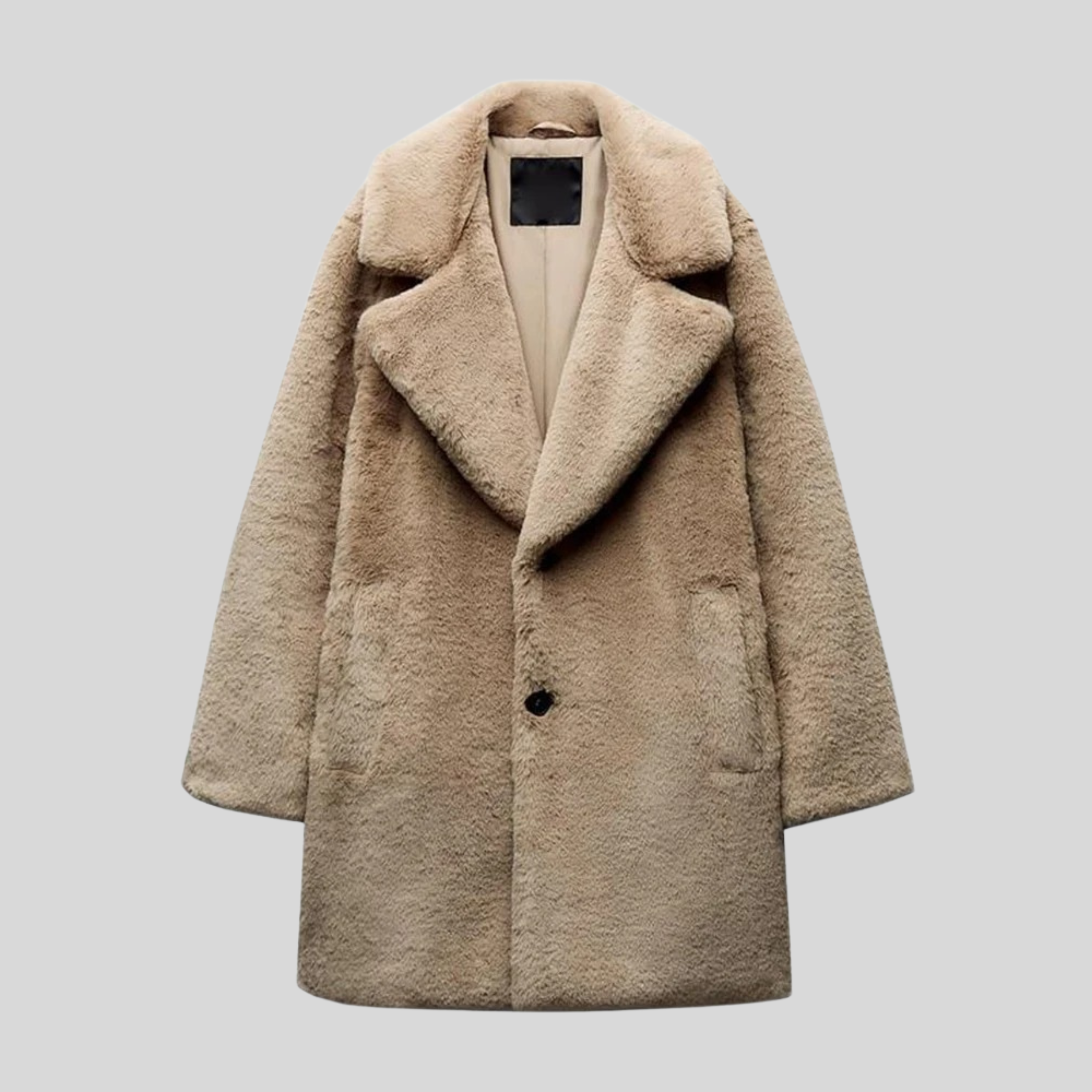 Damen - Teddymantel - Kuschelige Wärme - Stilvolle Winteroberbekleidung - Perfekt für kaltes Wetter