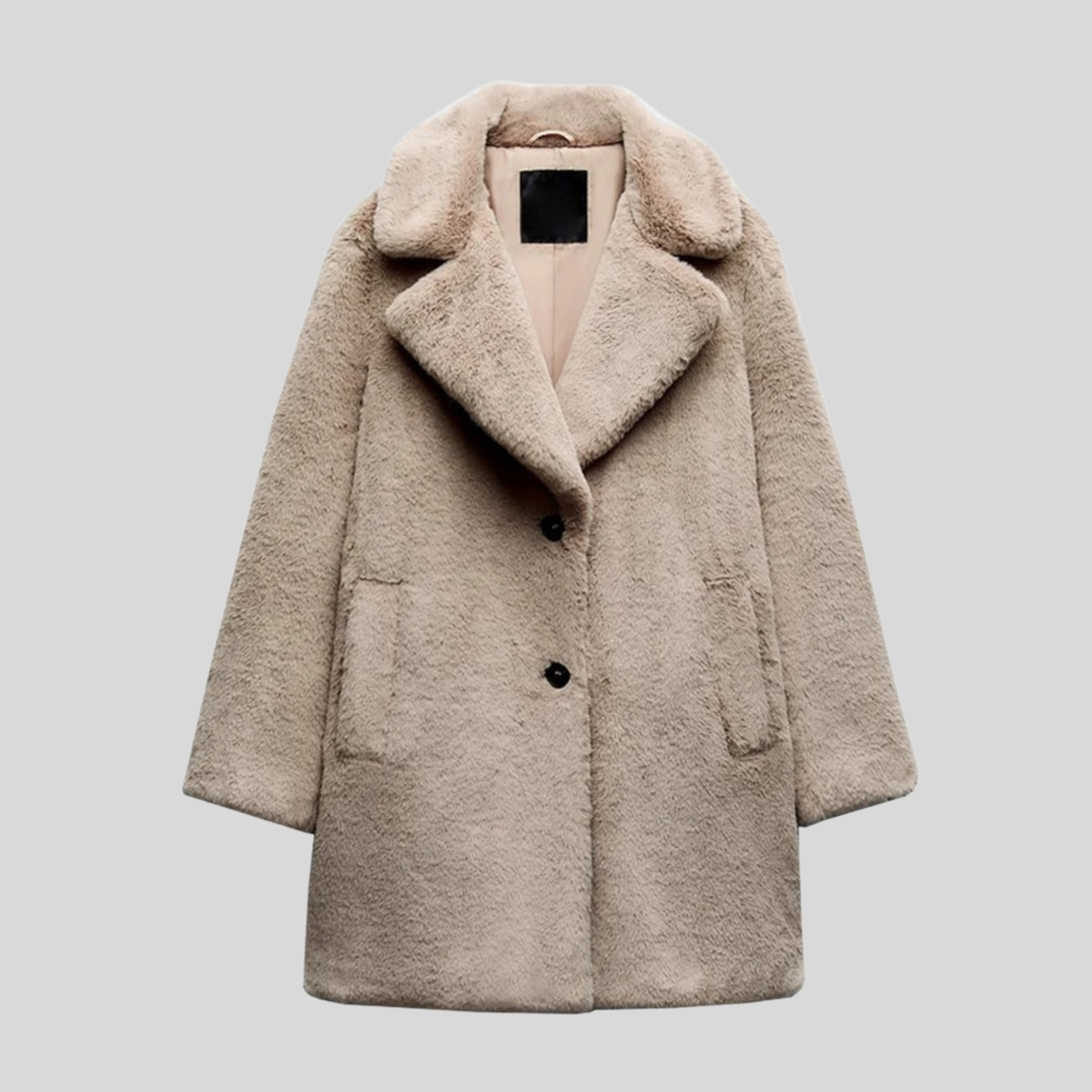 Damen - Teddymantel - Kuschelige Wärme - Stilvolle Winteroberbekleidung - Perfekt für kaltes Wetter
