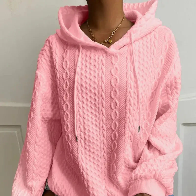 Damen - Winter Sweatshirt - Kapuze - Bequemer Langarm Stil - Perfekt für kalte Tage