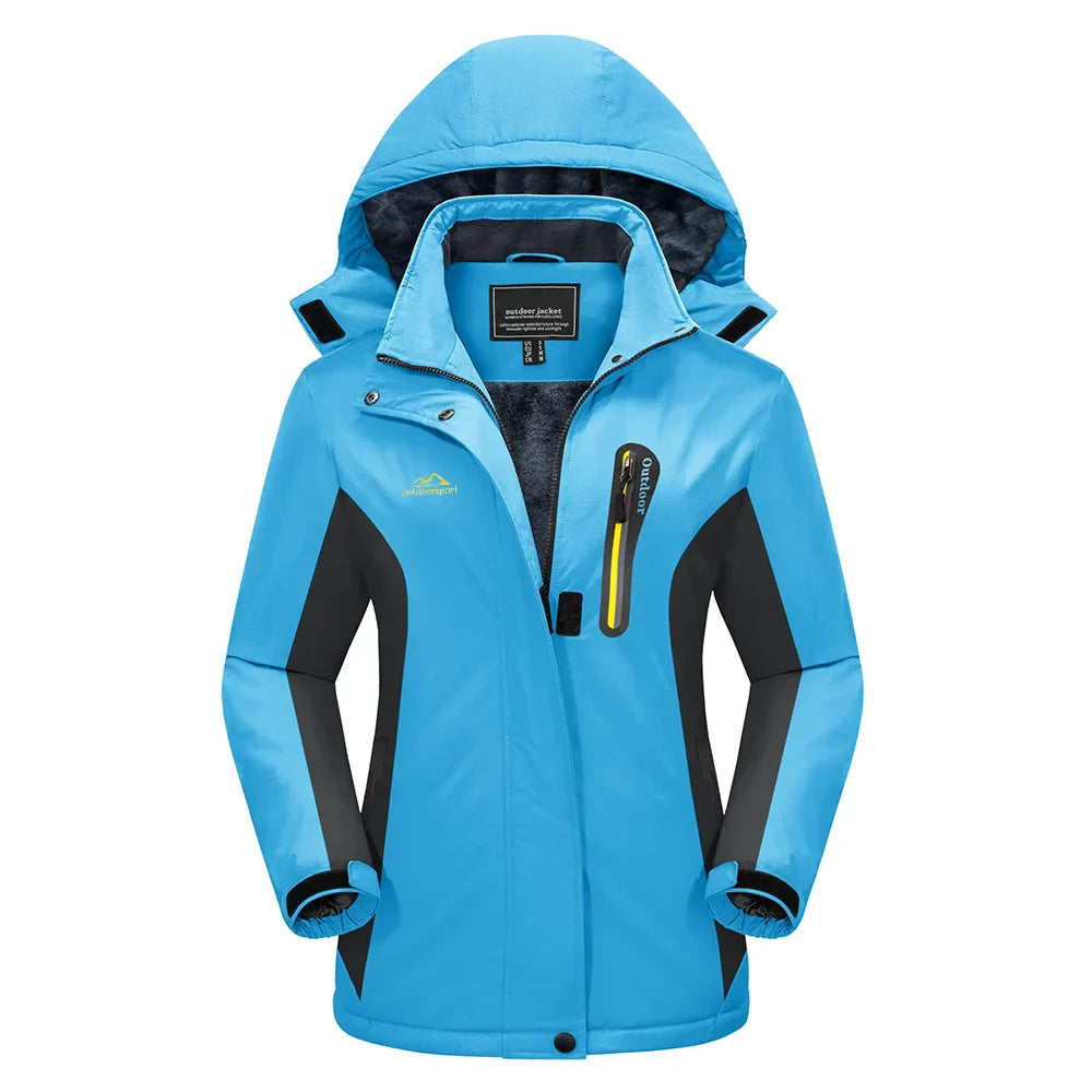 Damen - Schneeski Jacke - Stylisch mit Kapuze - Wasserabweisend & Warm für Outdoor-Abenteuer