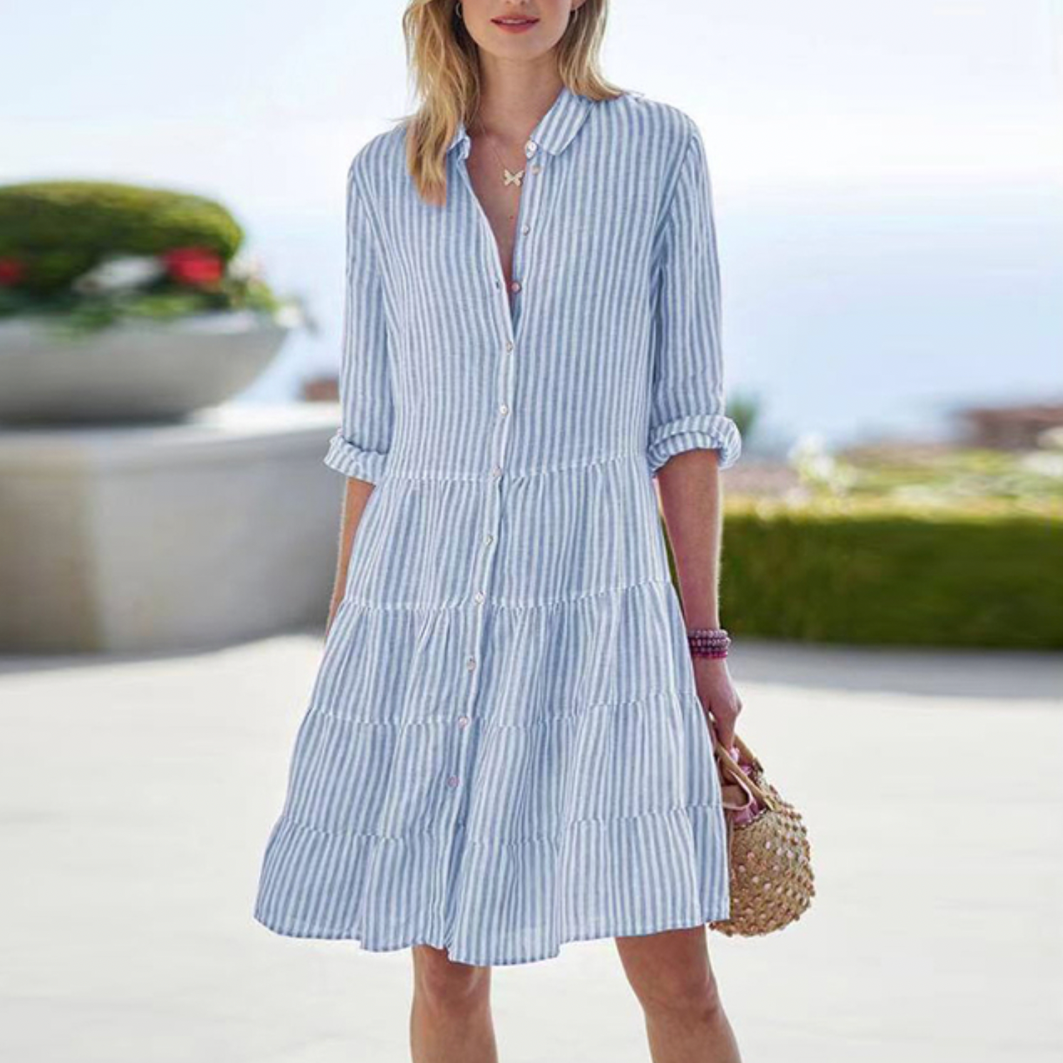 Damen - Sommerkleid - Atmungsaktives Material - Leicht & luftig - Elegante Mode für heiße Tage