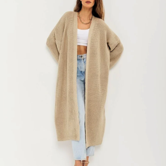 Damen - Strickjacke - Offener Vorderseite - Bequemer Lässiger Stil - Perfekt für jeden Anlass