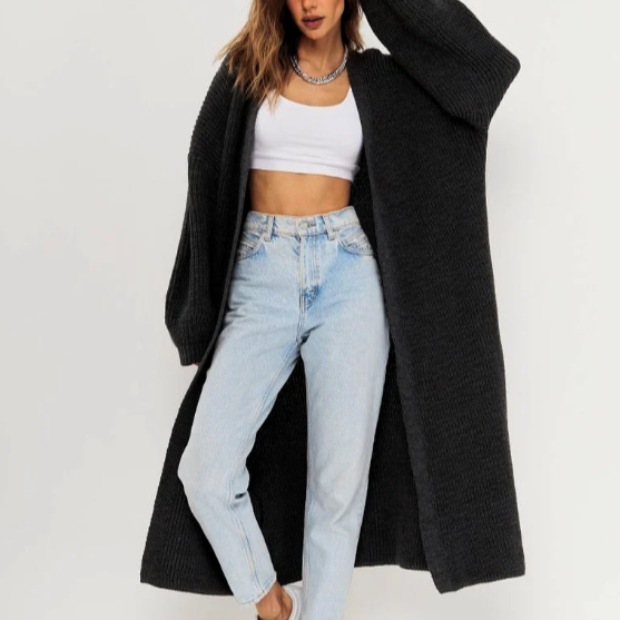Damen - Strickjacke - Offener Vorderseite - Bequemer Lässiger Stil - Perfekt für jeden Anlass