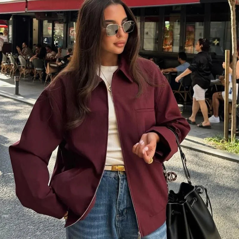 Damen - Bomberjacke - Gekürzte - Modern Fit - Stylische Jacke für jeden Anlass