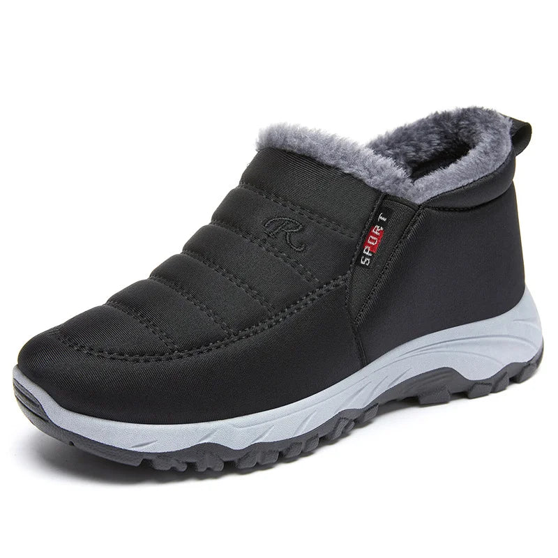 Damen - Stylische Winter-Schlupfstiefel - Reißverschluss - Warm und Bequem für kalte Tage