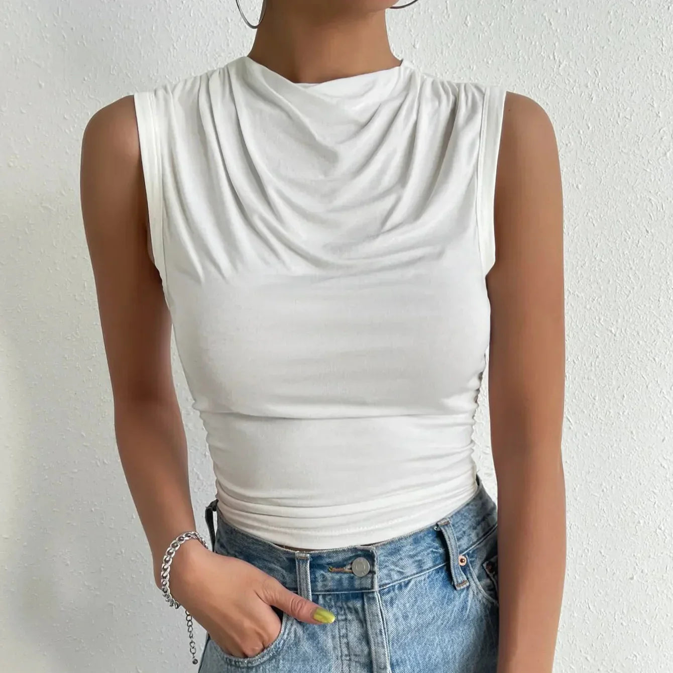 Damen - Ärmellose Bluse - Stylische Lässige Sommermode - Trendige Freizeitoberteile