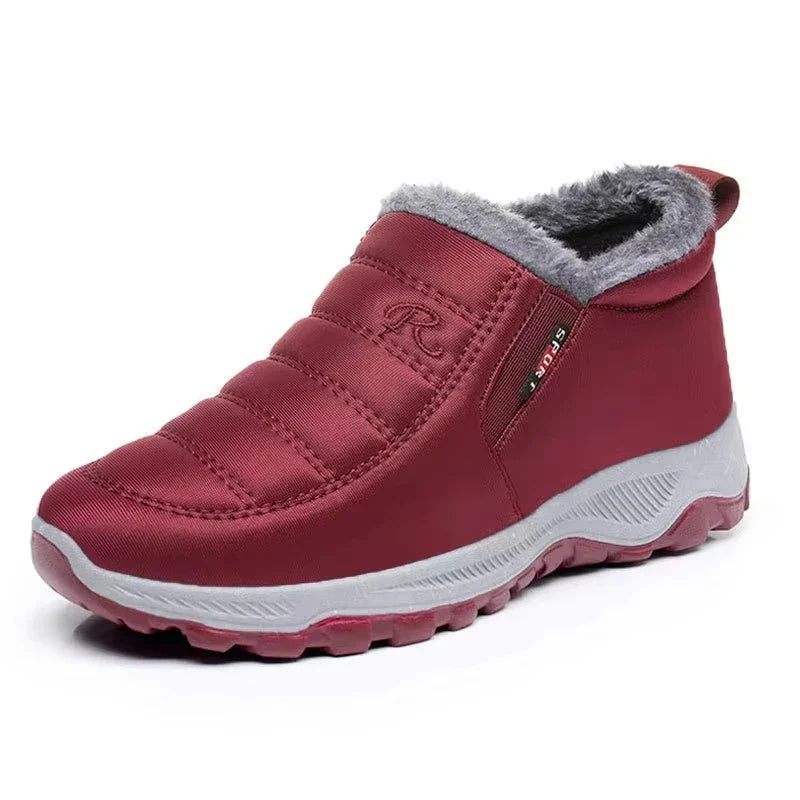 Damen - Stylische Winter-Schlupfstiefel - Reißverschluss - Warm und Bequem für kalte Tage