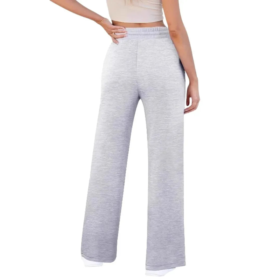 Damen - Hohe Taille Jogginghose - Weichem Material - Bequeme Passform - Ideal für Freizeit und Sport