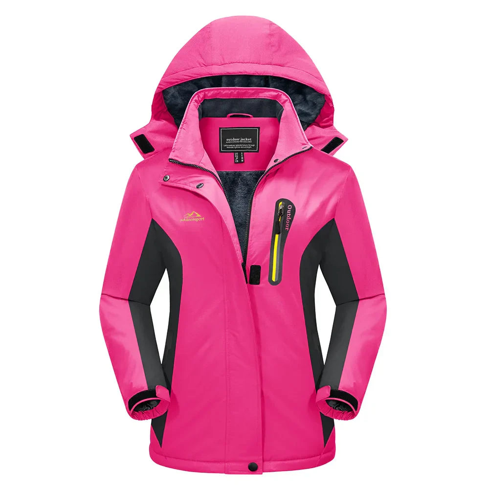 Damen - Schneeski Jacke - Stylisch mit Kapuze - Wasserabweisend & Warm für Outdoor-Abenteuer