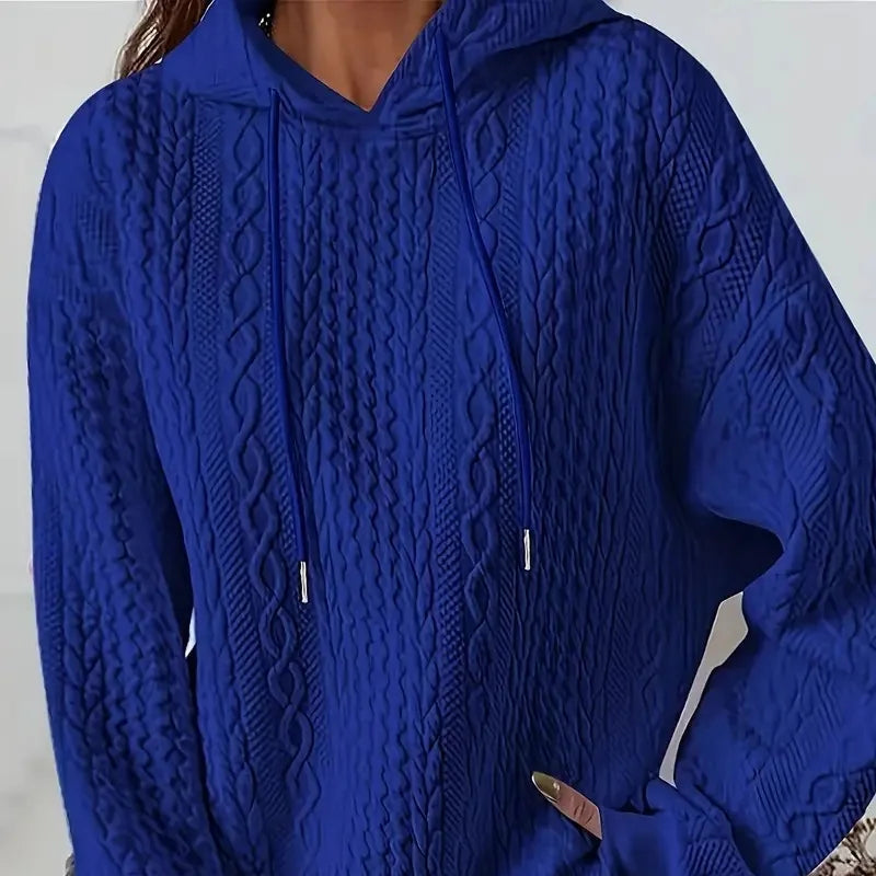 Damen - Winter Sweatshirt - Kapuze - Bequemer Langarm Stil - Perfekt für kalte Tage