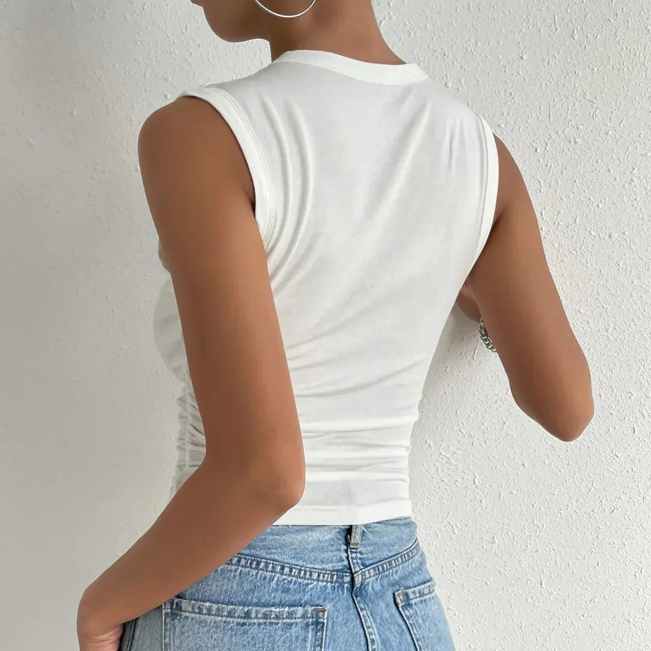 Damen - Ärmellose Bluse - Stylische Lässige Sommermode - Trendige Freizeitoberteile