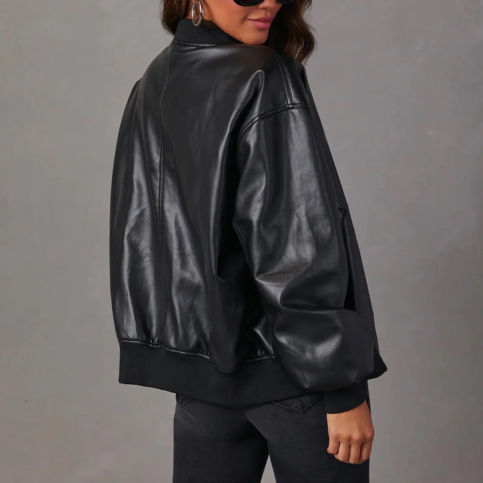 Damen - Lässige Bomberjacke - Leichtem Material - Übergrößel - Stylische Passform für jeden Anlass