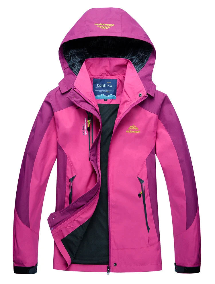 Damen - Windbreaker Jacke - Kapuze - wasserdicht und leicht - Perfekt für Outdoor-Aktivitäten