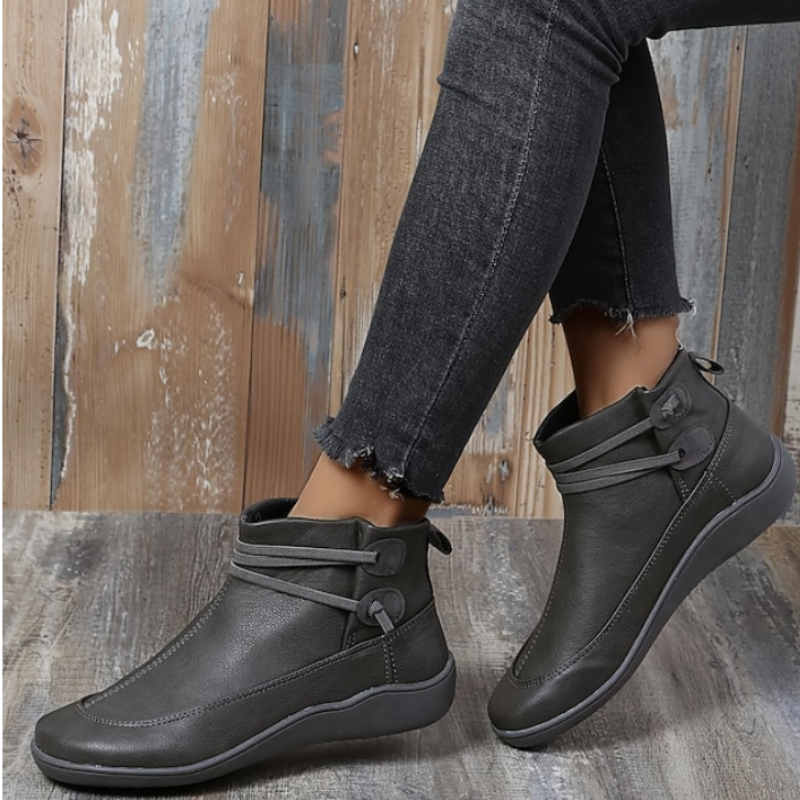 Damen - Wasserdichte Stiefelette - Verstellbaren Riemen - Perfekt für Regenwetter und Stilbewusste