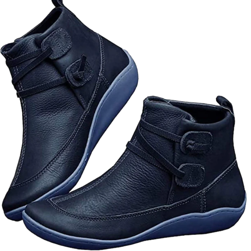 Damen - Wasserdichte Stiefelette - Verstellbaren Riemen - Perfekt für Regenwetter und Stilbewusste