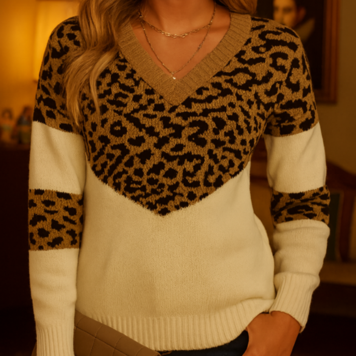 Damen - Strickpullover mit V-Ausschnitt - Weicher Stoff - Ultimativen Komfort - Ideal für jede Gelegenheit