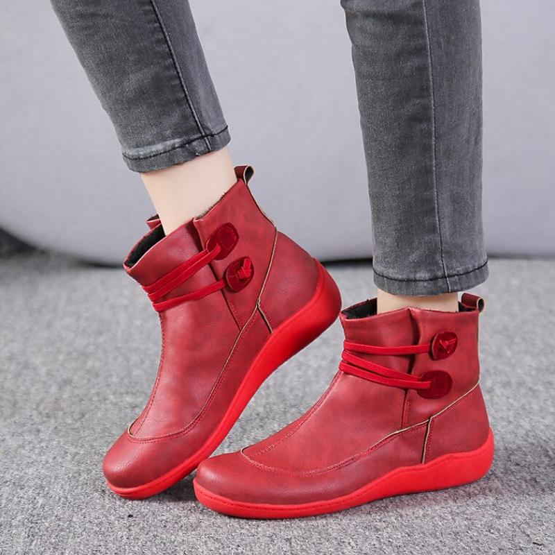 Damen - Wasserdichte Stiefelette - Verstellbaren Riemen - Perfekt für Regenwetter und Stilbewusste