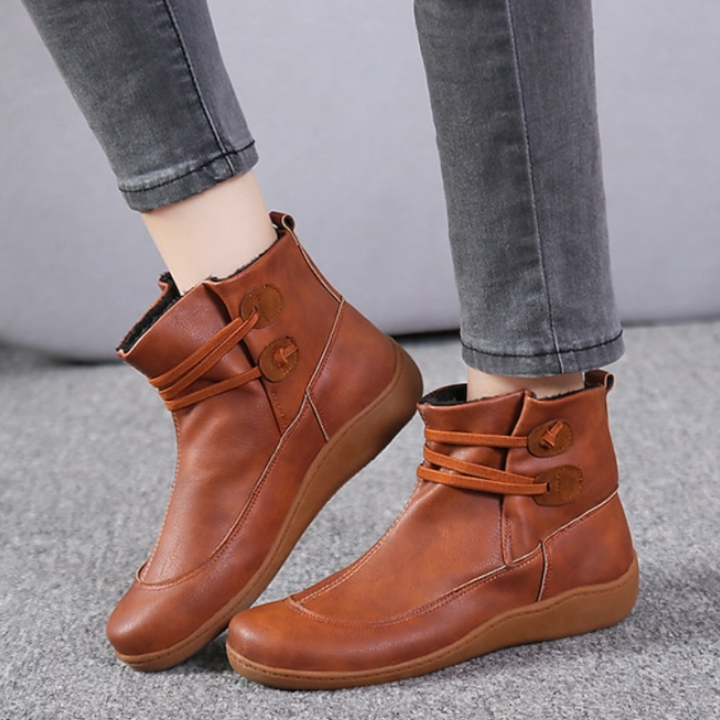 Damen - Wasserdichte Stiefelette - Verstellbaren Riemen - Perfekt für Regenwetter und Stilbewusste