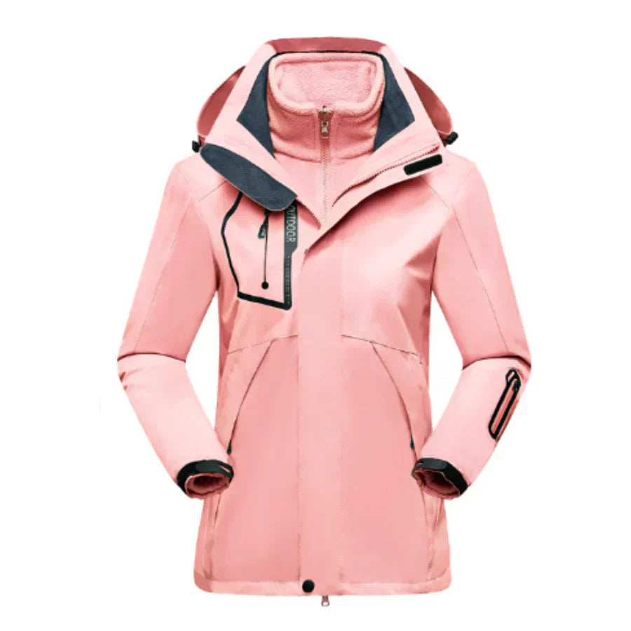 Damen - Multifunktionale Langarm Skijacke - Wetterfest & Stylisch - Perfekt für Outdoor-Aktivitäten