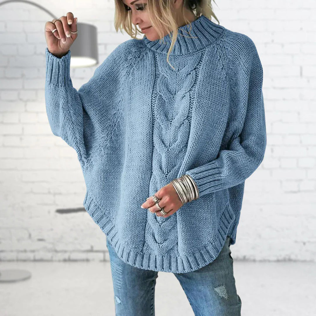 Damen - Strickpullover - Weicher Stoff - Rollkragen - Lockere Passform für ultimativen Komfort